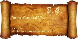 Dorn Gusztáv névjegykártya