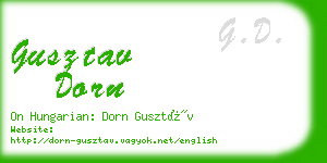 gusztav dorn business card